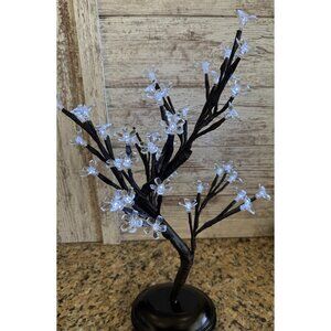 LED Bonsai Tree  48 LED Cool White Lights 18” Battery Operated